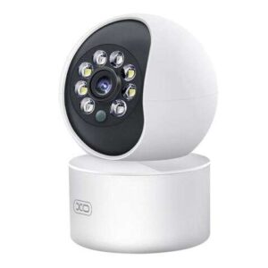 xo camara de seguridad wifi resolucion 3mpx 2304x1296 deteccion de movimiento 0 10m vision nocturna intercomunicador de voz grabacion en bucle rotacion ajustable soporta microsd hasta 128gb color blanco