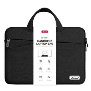 xo maletin para portatil hasta 13" resistente a salpicaduras, desgaste y arañazos diseño moderno color negro