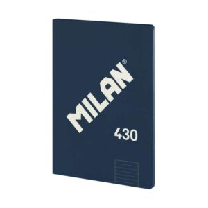 milan serie 1918 libreta encolada formato a4 pautado 7mm 48 hojas de 95 gr/m2 microperforado tapa blanda color azul oscuro