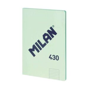milan serie 1918 libreta encolada formato a4 pautado 7mm 48 hojas de 95 gr/m2 microperforado tapa blanda color verde