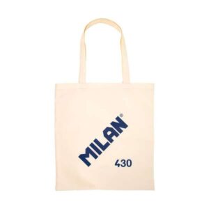 milan coleccion 430 tote bag bolsa de tela tamaño 50x38x41cm asa larga 27cm tejido 'ripstop' color beige