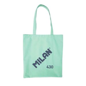 milan coleccion 430 tote bag bolsa de tela tamaño 50x38x41cm asa larga 27cm tejido 'ripstop' color verde