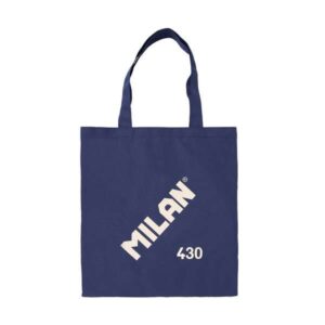 milan coleccion 430 tote bag bolsa de tela tamaño 50x38x41cm asa larga 27cm tejido 'ripstop' color azul oscuro