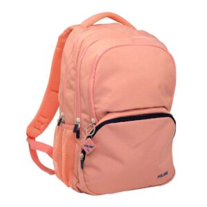 milan serie 1918 mochila escolar 25l 3 bolsillos delanteros + 2 bolsillos laterales asas regulables y acolchadas tamaño 46,5x30x17cm color rosa