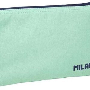 milan serie 1918 estuche portatodo 5 compartimentos tejido resistente a las roturas y rasgaduras medidas 22x12x4cm color verde