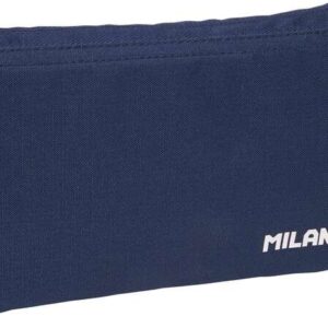 milan serie 1918 estuche portatodo 5 compartimentos tejido resistente a las roturas y rasgaduras medidas 22x12x4cm color azul oscuro