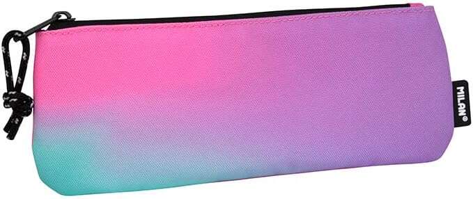 milan sunset estuche pequeño plano rectangular tejido resistente a las roturas y rasgaduras medidas 23x9x1.3cm color rosa