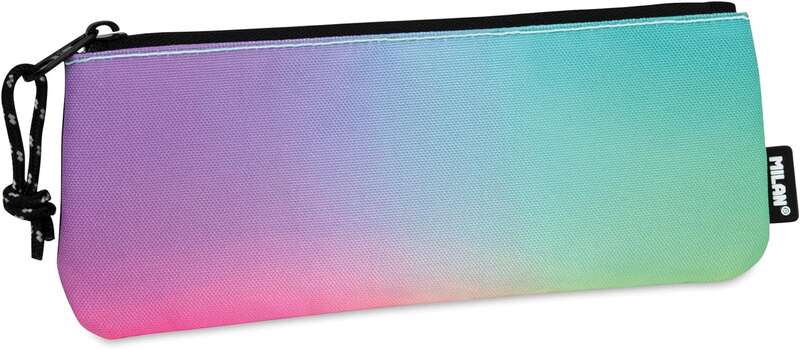 milan sunset estuche pequeño plano rectangular tejido resistente a las roturas y rasgaduras medidas 23x9x1.3cm modelo color negro