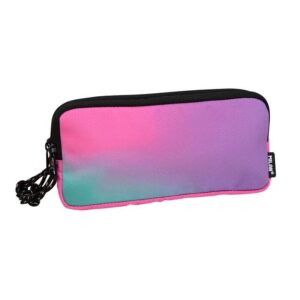 milan sunset estuche portatodo 3 compartimentos tejido resistente a las roturas y rasgaduras medidas 22x11x6.5cm color rosa