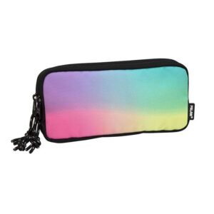 milan sunset estuche portatodo 3 compartimentos tejido resistente a las roturas y rasgaduras medidas 22x11x6.5cm modelo color negro