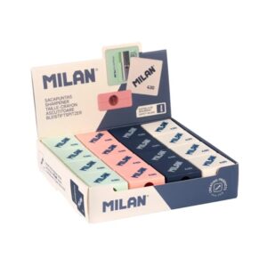 milan 430 since 1918 expositor con 32 sacapuntas 1 orificio cuchilla de acero colores surtidos