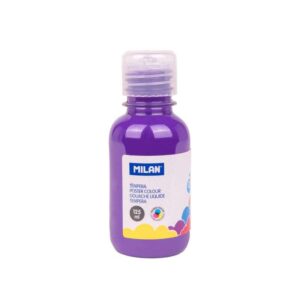 milan botella de tempera 125ml tapon dosificador secado rapido mezclable color violeta