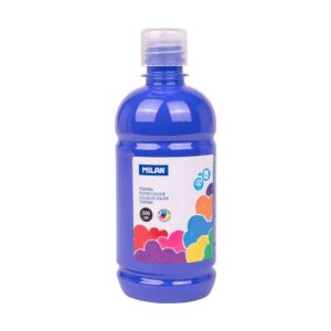 milan botella de tempera 500ml tapon dosificador secado rapido mezclable color azul marino