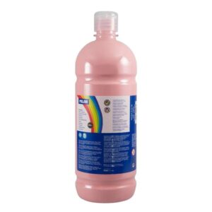 milan botella de tempera 1000ml tapon dosificador secado rapido mezclable color rosa palido