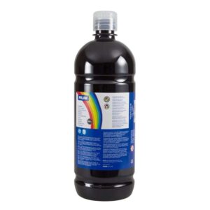 milan botella de tempera 1000ml tapon dosificador secado rapido mezclable color negro