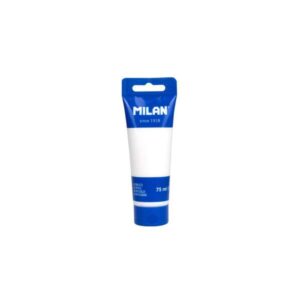 milan tubo de pintura acrilica 75ml pigmentos de alta calidad mezclable color blanco