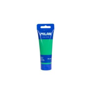 milan tubo de pintura acrilica 75ml pigmentos de alta calidad mezclable color verde