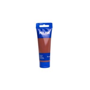 milan tubo de pintura acrilica 75ml pigmentos de alta calidad mezclable color marron