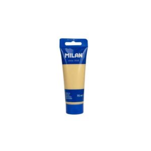 milan tubo de pintura acrilica 75ml pigmentos de alta calidad mezclable color oro