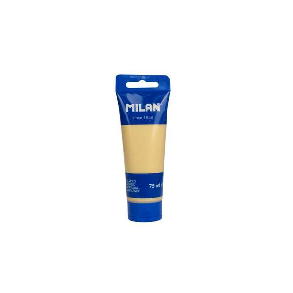 milan tubo de pintura acrilica 75ml pigmentos de alta calidad mezclable color oro