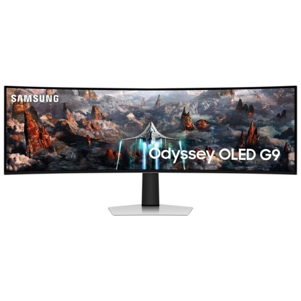 samsung odyssey g9 monitor curvo 49" oled dual qhd 240hz freesync premium pro respuesta 0.03ms 32:9 usb, hdmi, displayport vesa 100x100mm