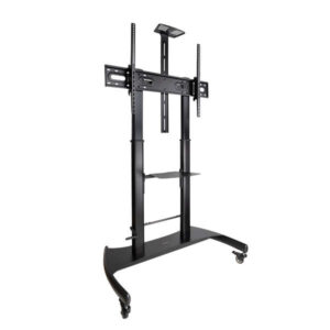 tooq ares soporte de suelo con ruedas con regulacion de altura para pantallas 60" 100" color negro