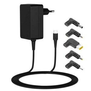 leotec cargador universal para portatil 45w usb c power delivery 3.0 5 conectores diferentes proteccion de sobrecarga y cortocircuito
