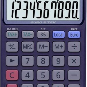 casio sl 310ter+ calculadora de bolsillo pantalla lc extragrande de 10 digitos funcion conversor de euros color azul oscuro