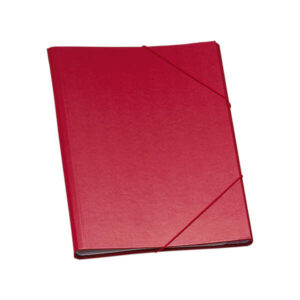 dohe carpeta clasificadora 12 departamentos formato folio carton plastificado cierre con gomas color rojo