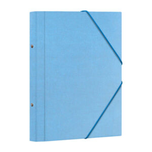 dohe carpeta clasificadora 12 departamentos formato folio carton plastificado cierre con gomas color azul claro