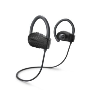energy sistem sport 1+ auriculares deportivos bluetooth 5.1 hasta 8 horas de autonomia microfono con funcion manos libres y control por voz sistema de fijacion secure fit resistente al sudor color negro
