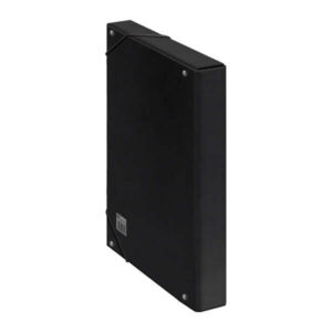 dohe caja para proyectos lomo 3cm carton forrado con papel impreso y plastificado cierre con gomas color negro