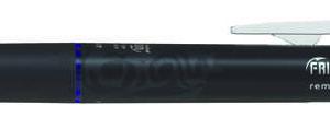 pilot frixion point clicker 0.5 boligrafo retractil de tinta termosensible borrable punta fina 0.5mm trazo 0.25mm grip de agarre color azul