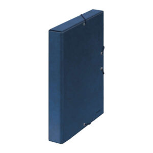 dohe caja para proyectos lomo 3cm carton forrado con papel impreso y plastificado cierre con gomas color azul