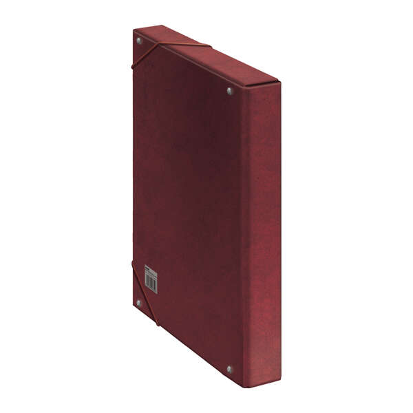 dohe caja para proyectos lomo 3cm carton forrado con papel impreso y plastificado cierre con gomas color rojo