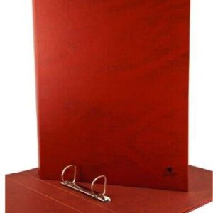 mariola carpeta de 2 anillas carton forrado papel plastificado cuero tamaño cuarto natural anillas mixtas 40mm medidas 24x21x5.5cm color marron