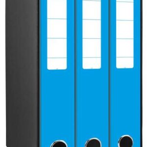 mariola box modulo de 3 archivadores con rado 2 anillas 40mm tamaño 35x26x17cm carton forrado color azul
