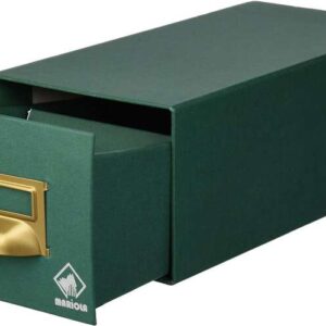 mariola fichero carton forrado en geltex nº2 para 500 fichas medidas 155x100x250mm resistente y duradero color verde