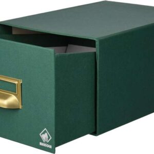 mariola fichero carton forrado en geltex nº3 para 500 fichas medidas 180x125x250mm resistente y duradero color verde