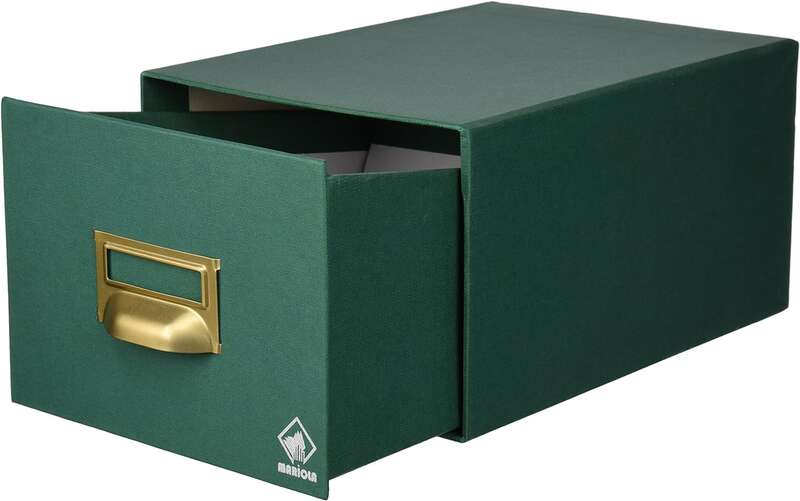 mariola fichero carton forrado en geltex nº3 para 500 fichas medidas 180x125x250mm resistente y duradero color verde