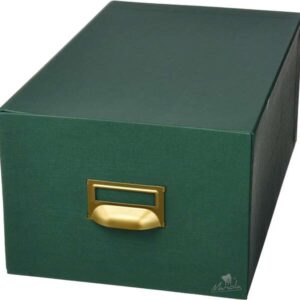 mariola fichero carton forrado en geltex nº4 para 500 fichas medidas 220x155x250mm resistente y duradero color verde
