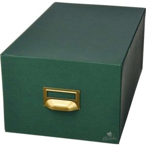 mariola fichero carton forrado en geltex nº5 para 500 fichas medidas 250x190x250mm resistente y duradero color verde