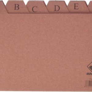 mariola indice a z nº4 para fichero medidas 200x120mm color marron