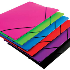 mariola carpeta de polipropileno con solapas 450 micras formato folio medidas 34x25cm cierre con goma elastica colores surtidos
