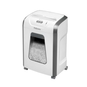 fellowes 15c destructora de papel manual corte en particulas p 4 destruye hasta 15 hojas bloqueo de seguridad capacidad de la papelera 19l color blanco/gris