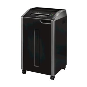 fellowes 425hs destructora de papel manual corte microparticulas p 7 alta seguridad destruye 10 hojas a la vez capacidad de la papelera 121l color negro/gris