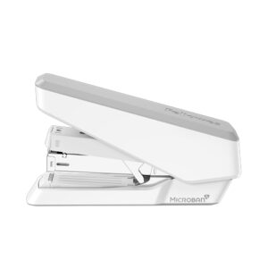 fellowes grapadora de carga completa para 40 hojas diseño duradero y libre de atascos proteccion antibacteriana microban opcion de clavado a tableros de anuncios