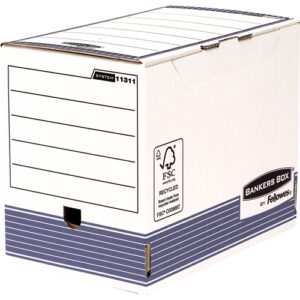 bankers box caja de archivos tamaño a4 fastfold montaje automatico certificacion fsc dimensiones internas 26x20x31.50cm dimensiones externas 26.50x20.60x32.70cm lomo de 200mm