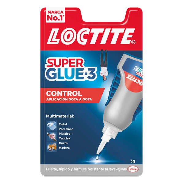 loctite superglue 3 control 3gr adhesivo extrafuerte resistente al agua transparente y duradero