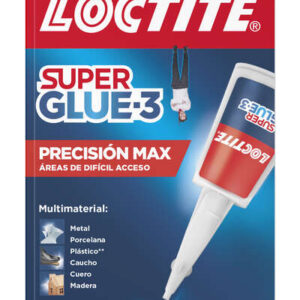 loctite superglue 3 precision max 10gr adhesivo liquido transparente boquilla extralarga secado rapido resistente al agua y a temperaturas extremas